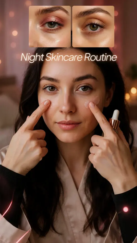 Night Skincare Routine for Dark Circles | Gentle Oil & Moisturizer Tips | Reduce Eye Bags Overnight