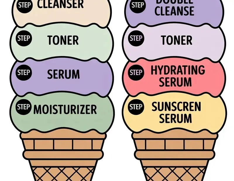 Morning skincare routine mistake: using your night routine in the AM (ice cream cones know better)