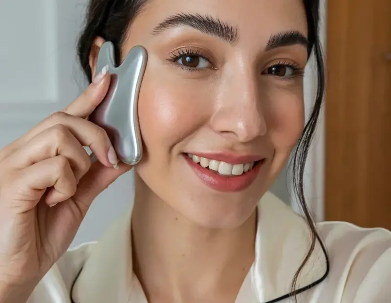Morning Skincare Routine with Gua Sha for Glowy Skin | Cozy Self-Care