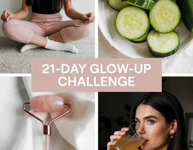 21 Day Glow Up Challenge: Cozy Self Care Routine for Glowing Skin